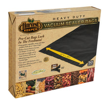 Load image into Gallery viewer, Harvest Keeper Black / Black Precut Bags 11 in x 18 in (50/Pack)