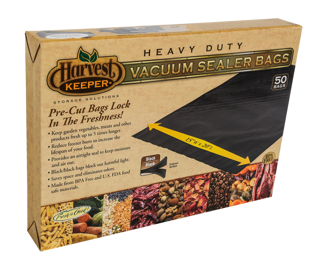 Harvest Keeper Black / Black Precut Bags 15 in x 20 in (50/Pack)