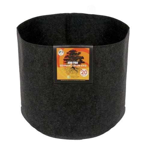 Gro Pro Essential Round Fabric Pot - Black 20 Gallon (42/Cs)
